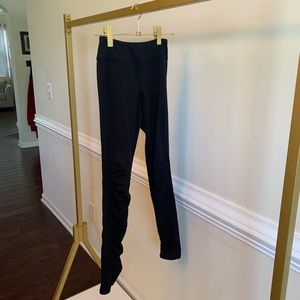 Black Leggings with Ruched Stitching